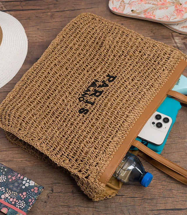 Torebka shopper z plecionki PARIS MILANO