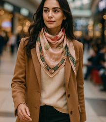 Elegant women's scarf with an insane 70x70 pattern