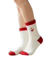 Women's Christmas alpaca socks - long, warm