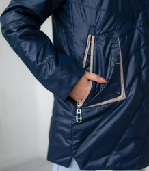 Women's transitional jacket with a fashionable hood MAGDA