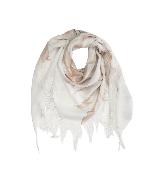 Women's scarf with floral pattern 100x100