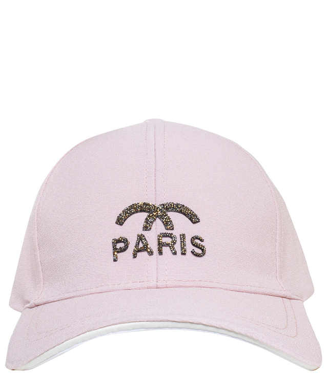 Women's Beanie Cap decorated with PARIS inscription made of crystals