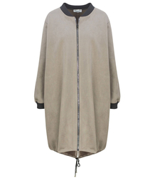 Warm long sweatshirt warm suede coat