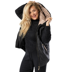 Women's quilted sleeveless hooded jacket MARINA