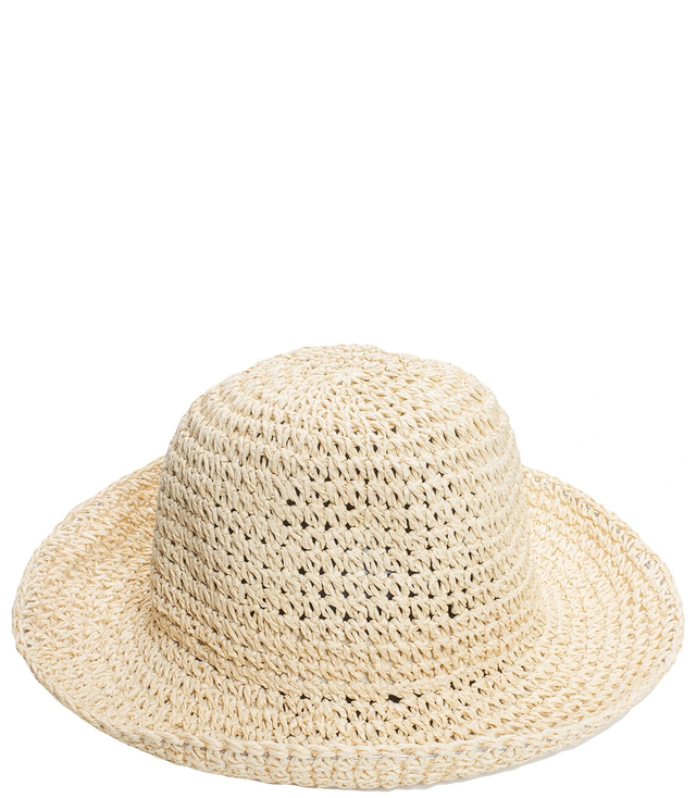 Braided straw hat BUCKET HAT