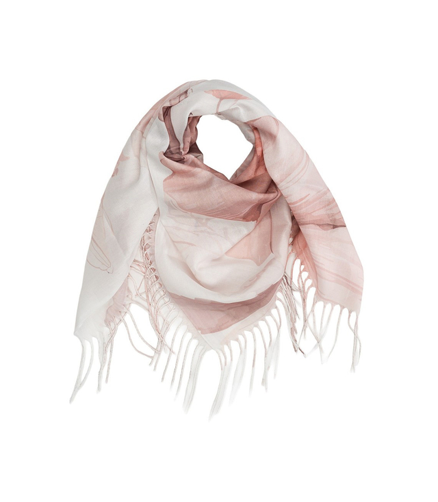 Women's scarf with floral pattern 100x100