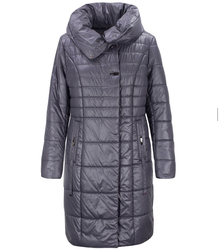 Long elegant quilted insulated coat for women AMELIA