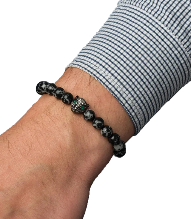 Men's bracelet with natural stones