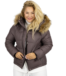 WINTER QUEEN warm winter jacket longer bomber jacket