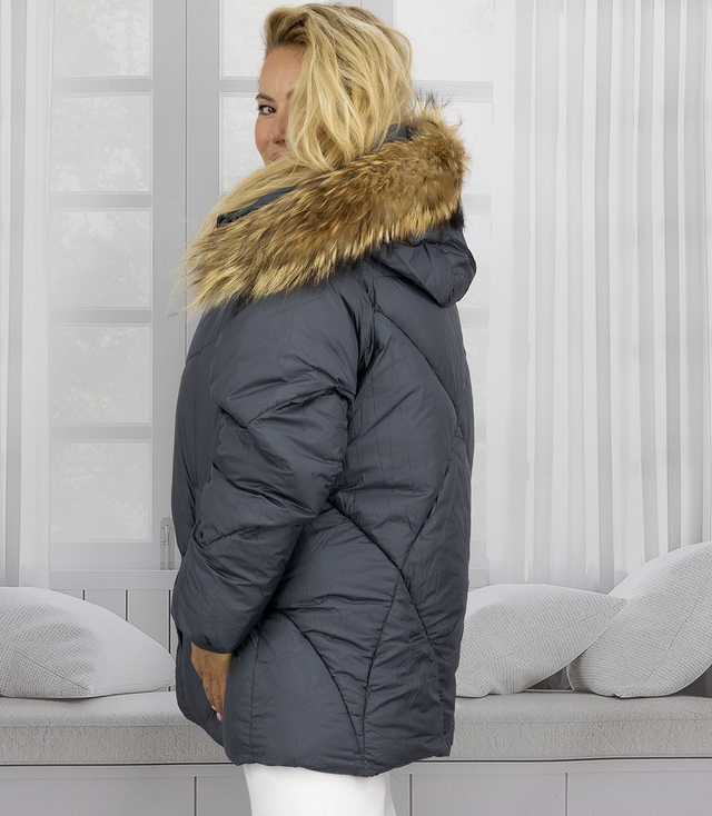 Warm winter jacket trapeze cut COCO