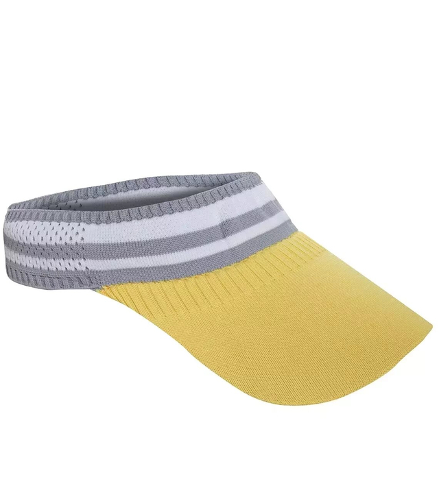 Fabric visor with elastic band in stripes