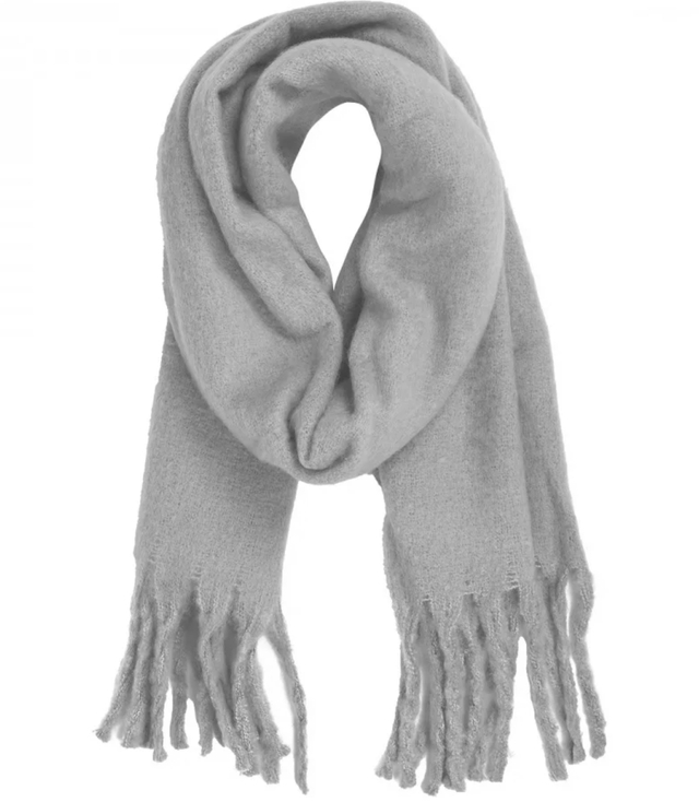 Scarf Thick scarf tassels single color warm soft 180x45 cm