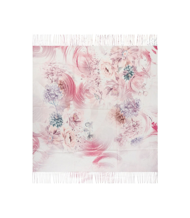 Women's scarf with floral pattern 100x100