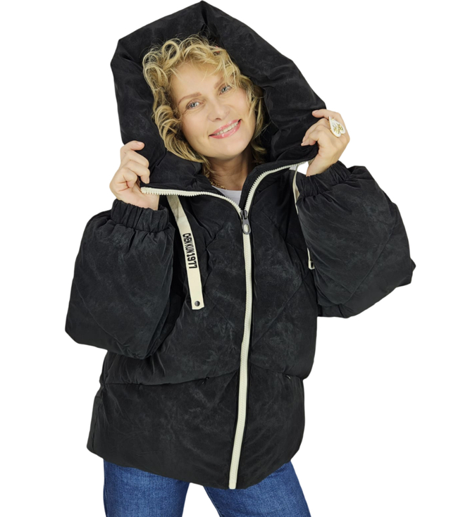 Women's quilted insulated winter jacket with hood MATILDA