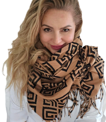 Scarf Scarf Stylish warm Geometric pattern soft smooth 180x70 cm