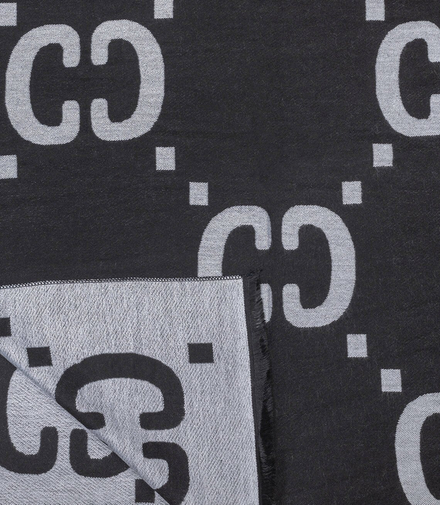 Szal szalik tkana chusta wzór CC dwustronny