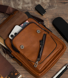 Men's SMALL rectangular padded bag elegant