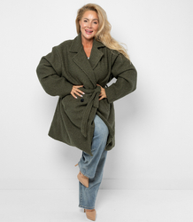 Women's TEDDY boucle fabric bear coat