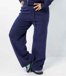 Loose melange knit pants AMELIA