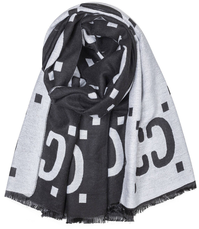 Szal szalik tkana chusta wzór CC dwustronny