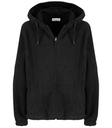 Warm fleece zippered sweatshirt with hood ALMA