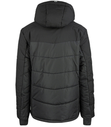 Men's quilted jacket with hood winter two-tone jacket