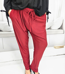 Elegant loose envelope pants with waist tie CLARA