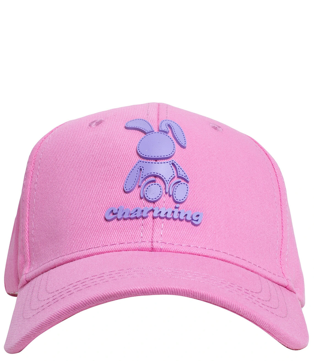 Children's baseball cap decorated with a bunny patch