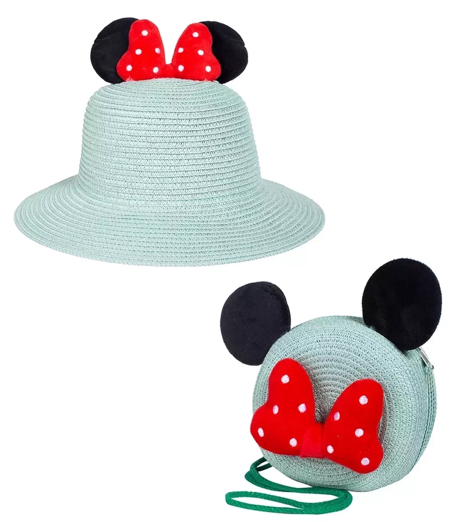 Komplet zestaw kapelusz uszy myszka miki + torebka