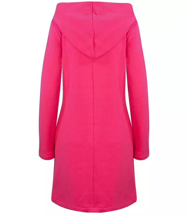 Long sweatshirt overlay asymmetric BASIC zipper