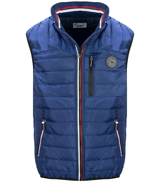 Quilted men's short sleeveless vest