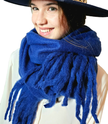 Scarf Thick scarf tassels single color warm soft 180x45 cm