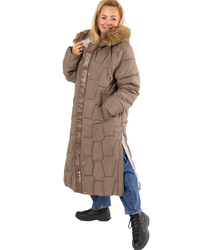 Długa kurtka pikowany płaszcz zimowy URBAN LONG PUFF PLUS SIZE