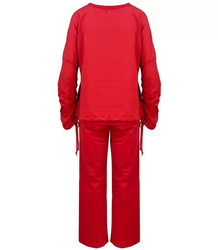 Tracksuit flared pants sweatshirt fitted set