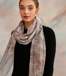 Women's butterfly print scarf stylish 180x70