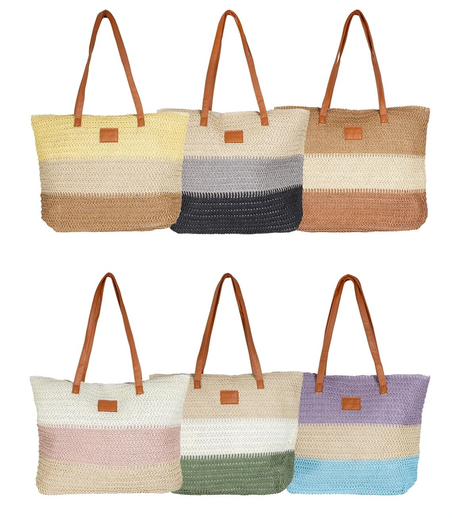 Mega large summer beach bag, braided, 3 colors