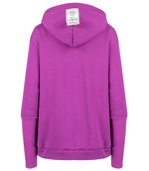 Warm women's short sweatshirt one-color basic with hood RENATA