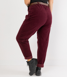 Corduroy chinos pants with belt CITY SOFT