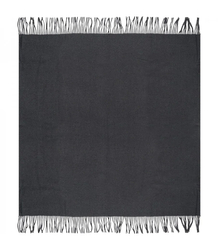 One-color shawl shlik scarf with fringe GRACE