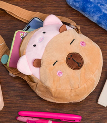 Children's round teddy bear plush bag