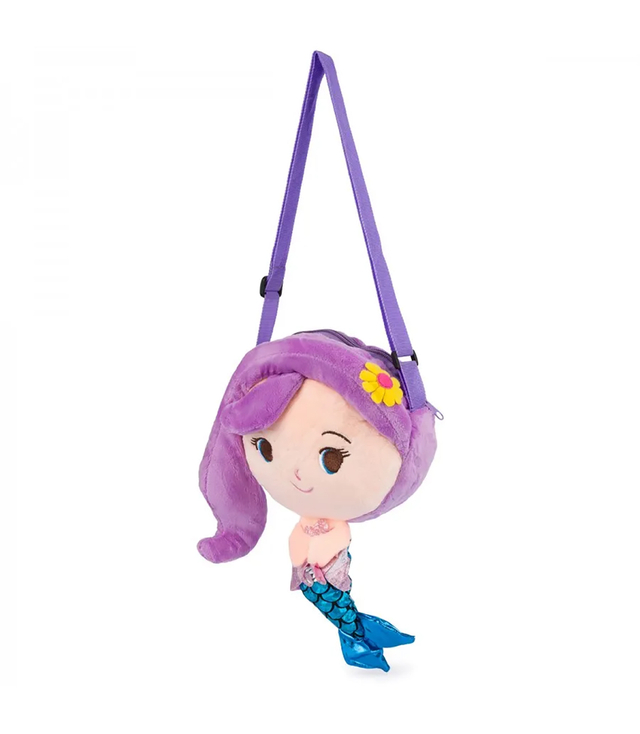 Children's bag in the shape of a mermaid with colorful hair