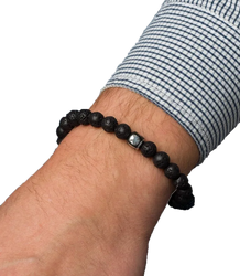 Men's bracelet with natural stones