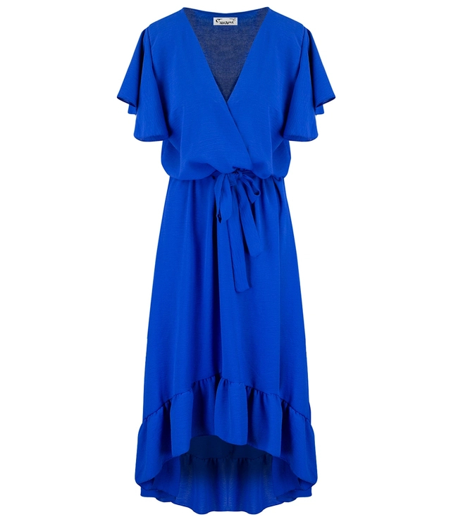 Envelope MAXI dress with Spanish frill