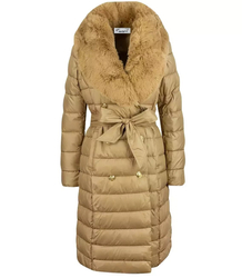 Quilted jacket coat sleeveless 4W1 FUR