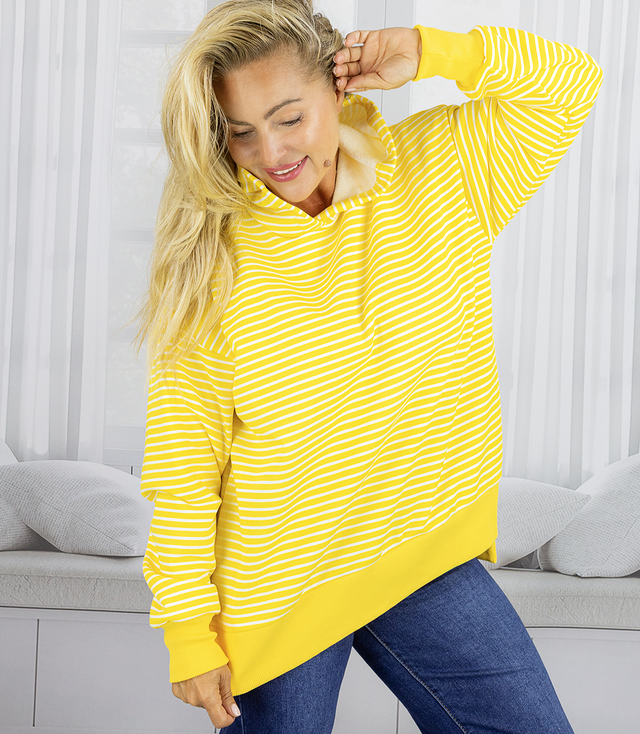 Women's oversize striped hoodie CANDY STRIPES