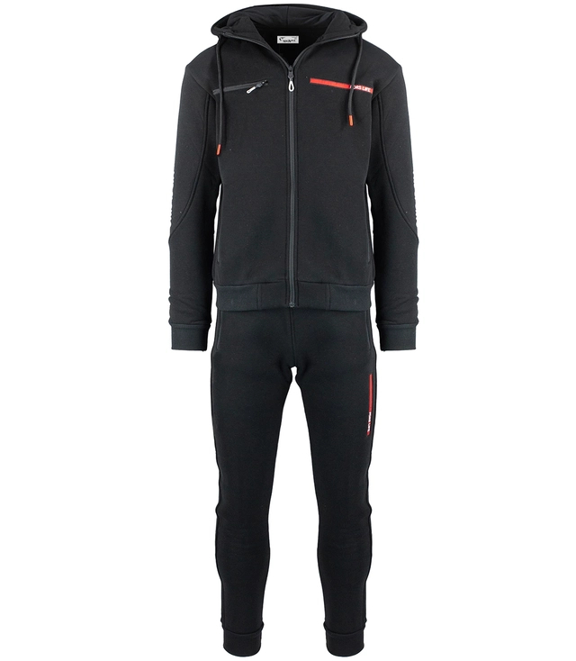 Men's tracksuit set with a zip-up sweatshirt and trousers