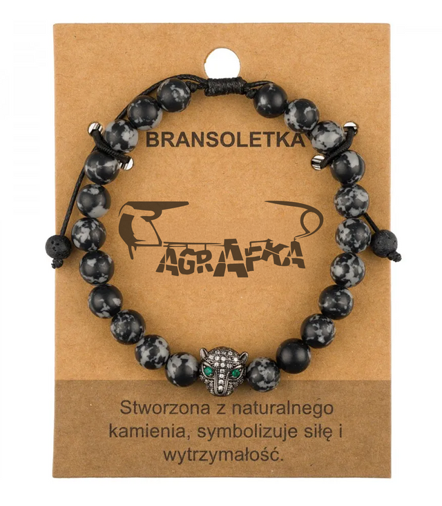 Men's bracelet with natural stones