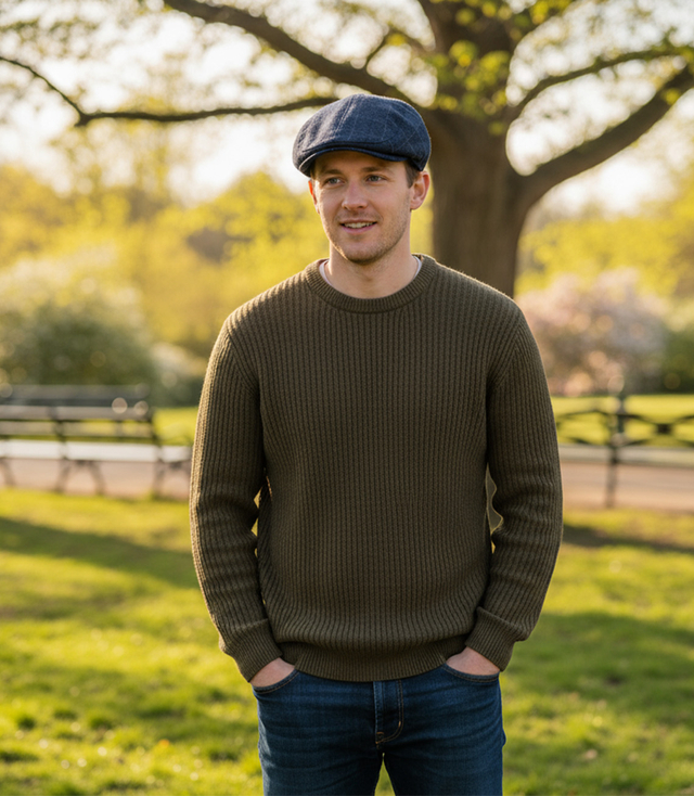 Stylowy elegancki kaszkiet męski uniwersalny