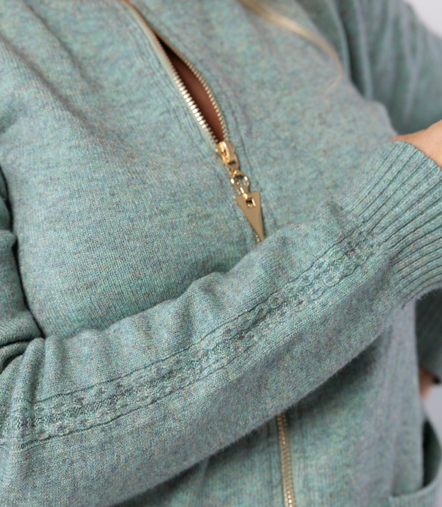 LIVIA melange knit cardigan pullover cardigan