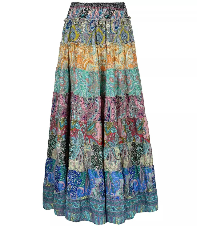 Spódnica długa maxi wzory boho ESMERALDA